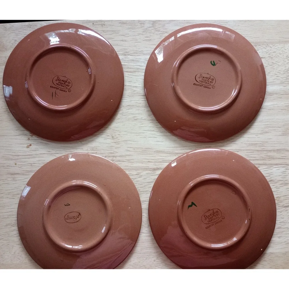 Stangl Pottery Country Garden Bread & Butter Plates Mid-Century 6.25